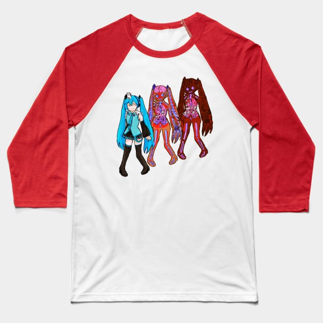 miku Baseball T-Shirt by bhramarii